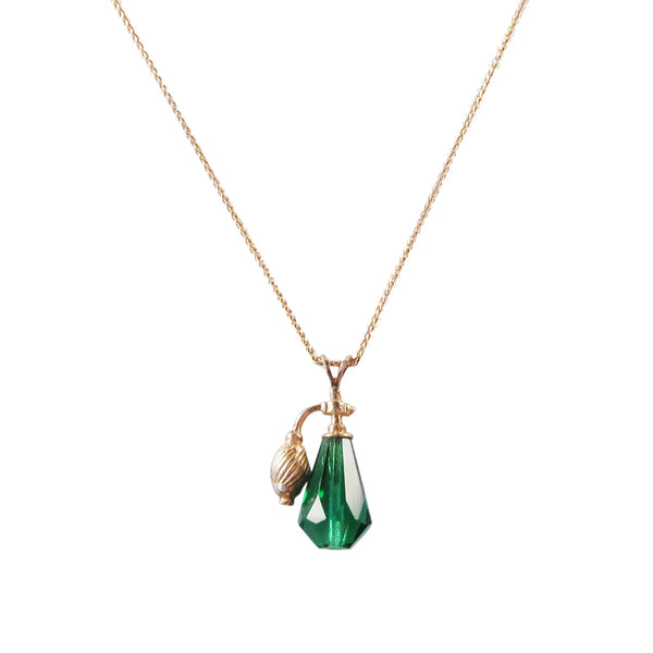 14k Gold Atomizer Perfume Bottle Pendant Necklace