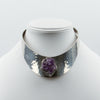 1960s J. Hull Amethyst Druzy Handwrought Collar