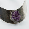 1960s J. Hull Amethyst Druzy Handwrought Collar