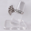 1970s Diamond and 18k White Gold Firework En Tremblant Ring