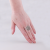 1970s Diamond and 18k White Gold Firework En Tremblant Ring