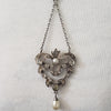 Circa 1870 French Belle Epoque 800 Silver and Paste Necklace with Faux Pearls