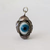 Circa 1915 Sterling Silver Three Sided Evil Eye Charm Pendant