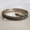Rare Art Deco Leach & Miller Sterling Silver & Paste Coiled Snake Arm Cuff