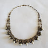 1920s Gilt Brass and Mississippi Pearl Necklace