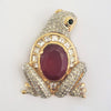 1980s Huge Valentino Garavani Pavé Rhinestone Frog Brooch