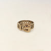 Circa 1900 Late Victorian English 9k Gold Buckle Ring