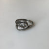 1920s Sterling Silver Two Headed Snake Ring