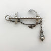 Early Victorian Hilliard & Thomason Hand Engraved Sterling Silver Anchor Brooch dated 1848