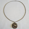 1970s Mid-Century Modern Sterling Silver Zodiac Cancer Crab Pendant Necklace