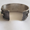 1950s Native American Old Pawn Sterling Silver and Turquoise Cuff Bracelet