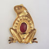 1980s Huge Valentino Garavani Pavé Rhinestone Frog Brooch