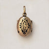 Circa 1880 Victorian Gold Filled Forget-Me-Not Taille d'épargne Enamel Mourning Locket
