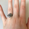 1920s Sterling Silver Two Headed Snake Ring