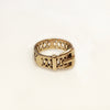 Circa 1900 Late Victorian English 9k Gold Buckle Ring