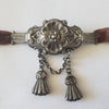 Circa 1870 Victorian Sterling Silver and Velvet Choker