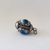 Circa 1915 Sterling Silver Three Sided Evil Eye Charm Pendant
