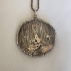 1970s Mid-Century Modern Sterling Silver Zodiac Cancer Crab Pendant Necklace