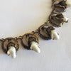 1920s Gilt Brass and Mississippi Pearl Necklace