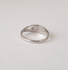 Late Victorian Sterling Silver Baby Ring with Ruby Red Brilliants