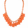 1940s Coral Daffodils Celluloid Necklace