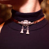 Circa 1870 Victorian Sterling Silver and Velvet Choker