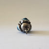 Circa 1915 Sterling Silver Three Sided Evil Eye Charm Pendant