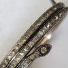 Rare Art Deco Leach & Miller Sterling Silver & Paste Coiled Snake Arm Cuff