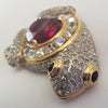 1980s Huge Valentino Garavani Pavé Rhinestone Frog Brooch