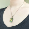 1930s Silver Vermeil Pisces Intaglio Pendant Necklace