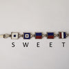 1940s Sterling Silver Enamel Mariner’s Flag Acrostic “Sweetheart” Bracelet