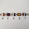1940s Sterling Silver Enamel Mariner’s Flag Acrostic “Sweetheart” Bracelet