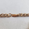 1940s Rose Gold Filled Heart and Key Charm Bracelet