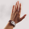 1960s Gucci Sterling Silver and Enamel Buckle Bracelet