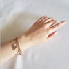 1940s Rose Gold Filled Heart and Key Charm Bracelet