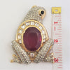 1980s Huge Valentino Garavani Pavé Rhinestone Frog Brooch