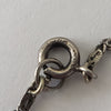 Unusual 1930s Italian Sterling Silver, Enamel, and Marcasite Forget-me-not Necklace
