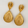 1980s Rhinestone Teardrop Clip Earrings