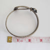 1940s Handwrought White Brass Snake Bracelet with Onyx Eyes