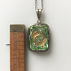 1930s Silver Vermeil Pisces Intaglio Pendant Necklace