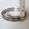 Rare Art Deco Leach & Miller Sterling Silver & Paste Coiled Snake Arm Cuff