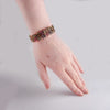 Retro Sapphires, Emeralds, & Diamonds Floral Bracelet in 14K Rose Gold