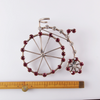 Late Victorian Penny Farthing Sterling Silver and Paste Brooch