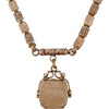 1870s Victorian Reversible Tricolored Gold Filled Bookchain & Locket