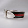 1960s Gucci Sterling Silver and Enamel Buckle Bracelet