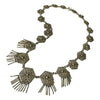 1920s Italian Silver Vermeil Filigree Necklace with Fringe