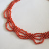 1920s Woven Coral Bead Collar