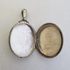 Circa 1885 Victorian Aesthetic Movement Hand Engraved Sterling Silver Locket with Crane
