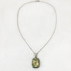 1930s Silver Vermeil Pisces Intaglio Pendant Necklace