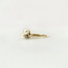 1940s Toi et Moi 14k Gold Cultured Pearls and Diamond Ring